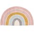 Tapis Rainbow shape arc-en-ciel Pure & Nature rose (80 x 130 cm) - Little Dutch